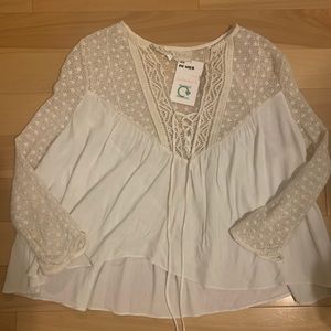 Jens Pirate Booty white boho blouse